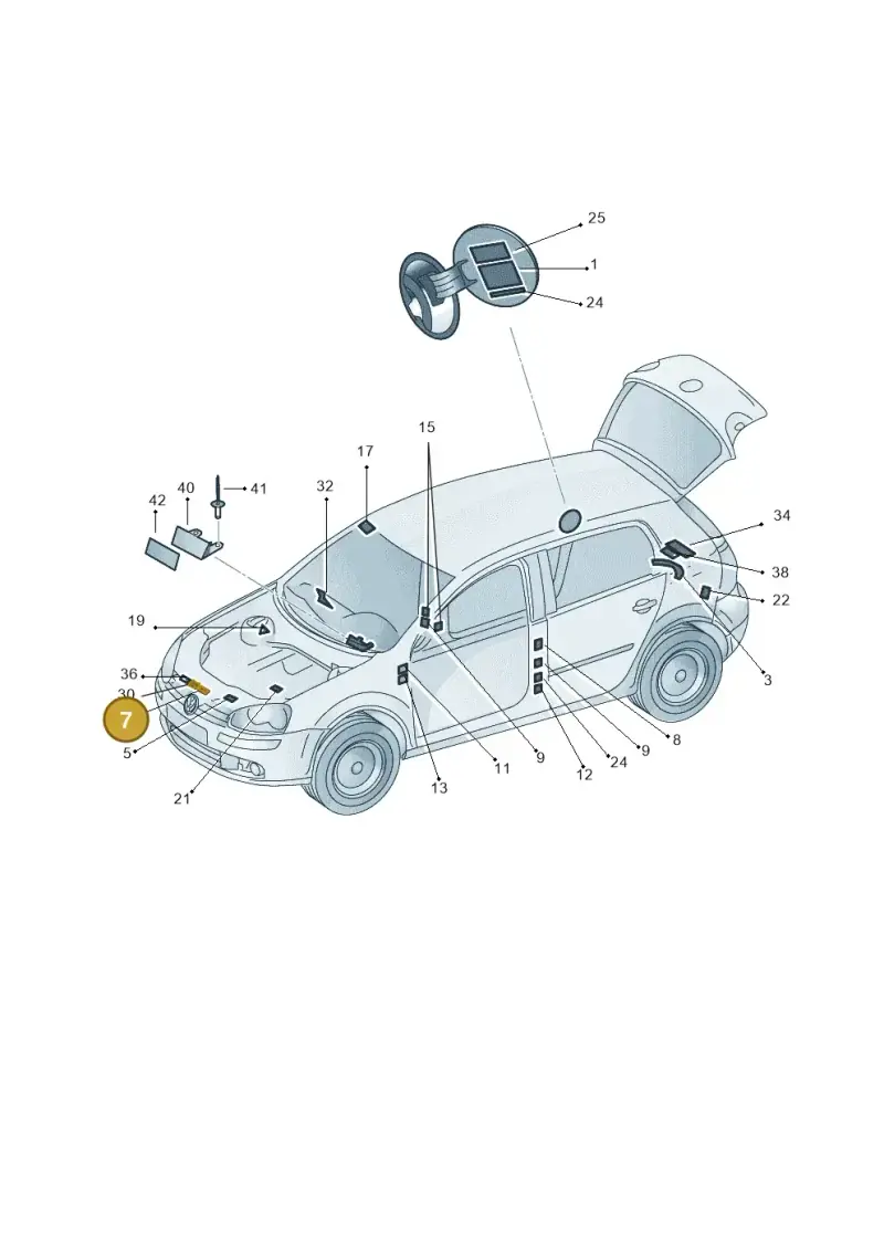 6N0010231Q — Volkswagen Golf 2.0 (2008-2011) diagram 649010000, position 7