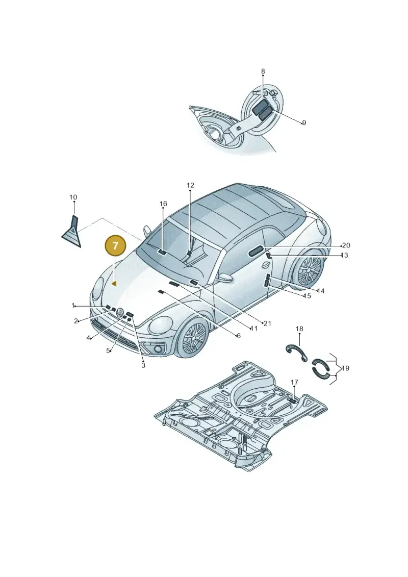 6N0010778L — Volkswagen New beetle cabriolet (2016-2019) diagram 802010000, position 7