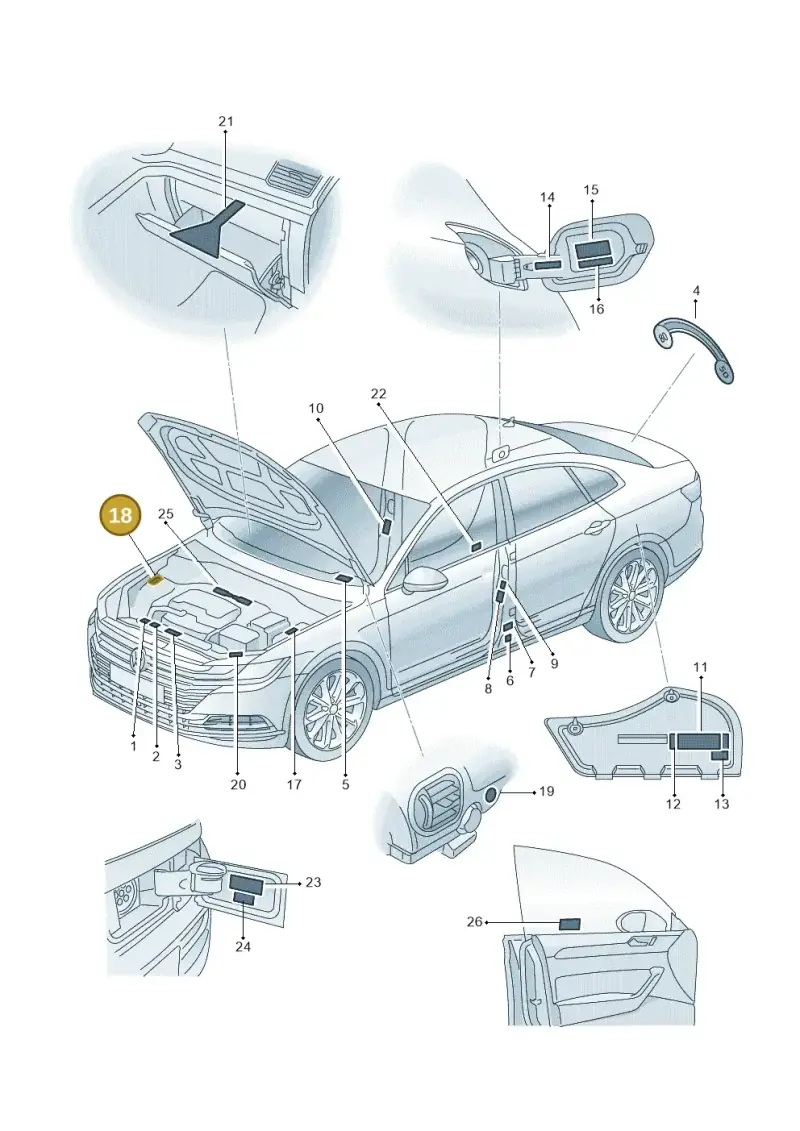 6N0010778L — Volkswagen Arteon (2017-2023) diagram 828010000, position 18