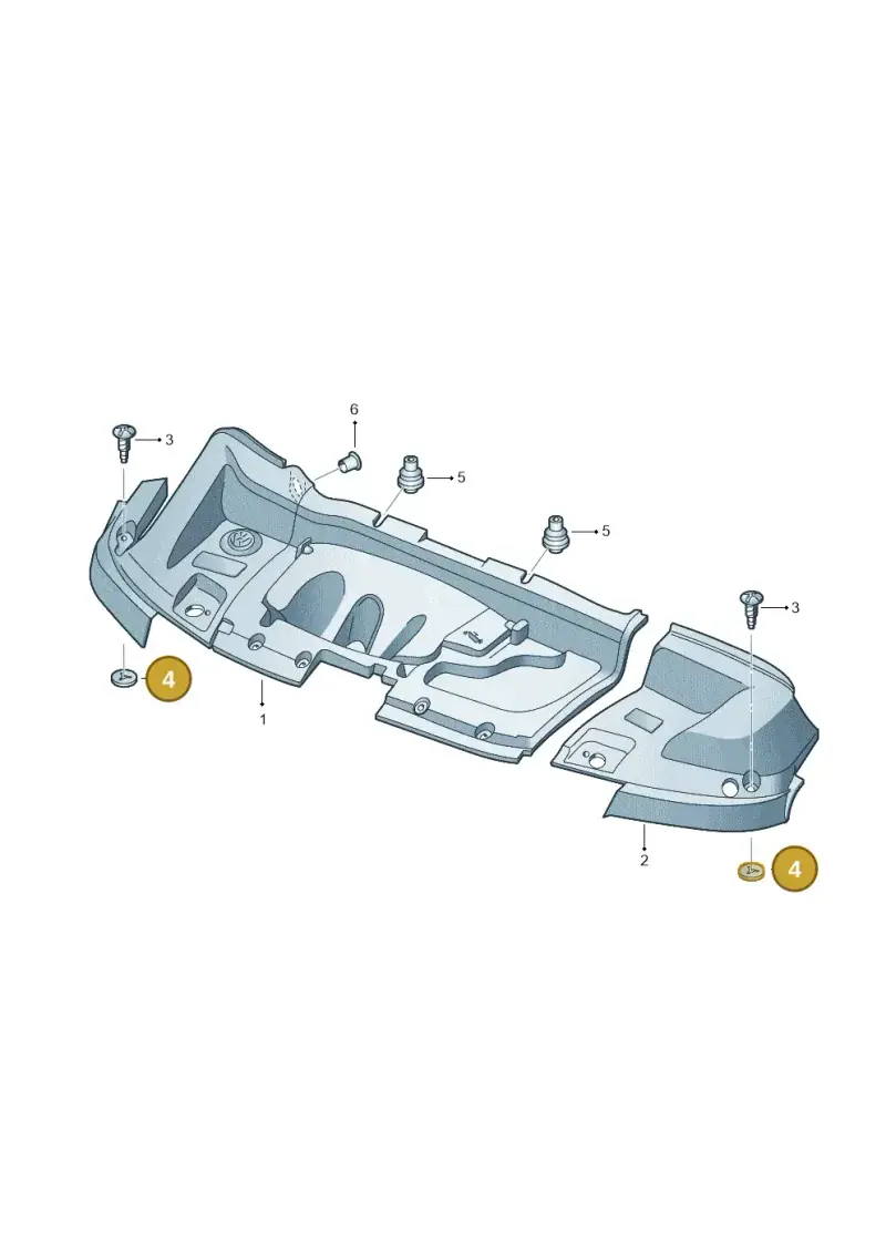 6N0129355 — Volkswagen Transp. caravelle (2008-2009) diagram 410103900, position 4