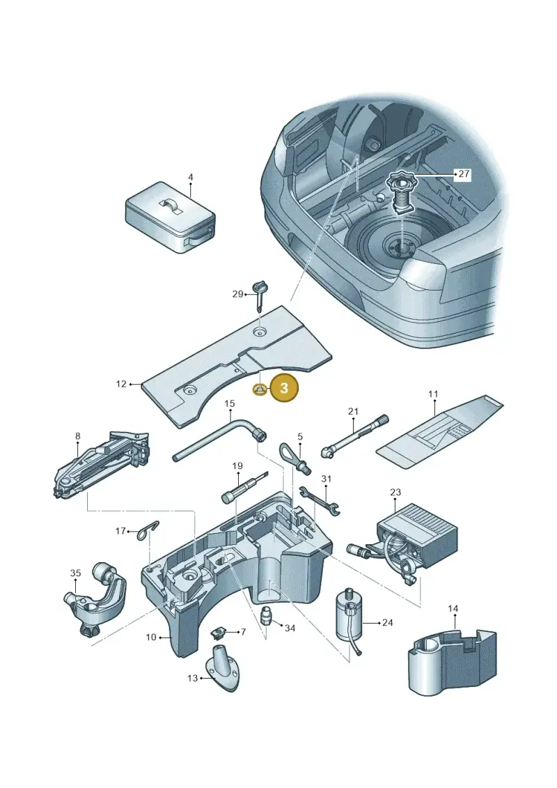 6N0129355 — Volkswagen Passat estate (2008-2011) diagram 460012000, position 3