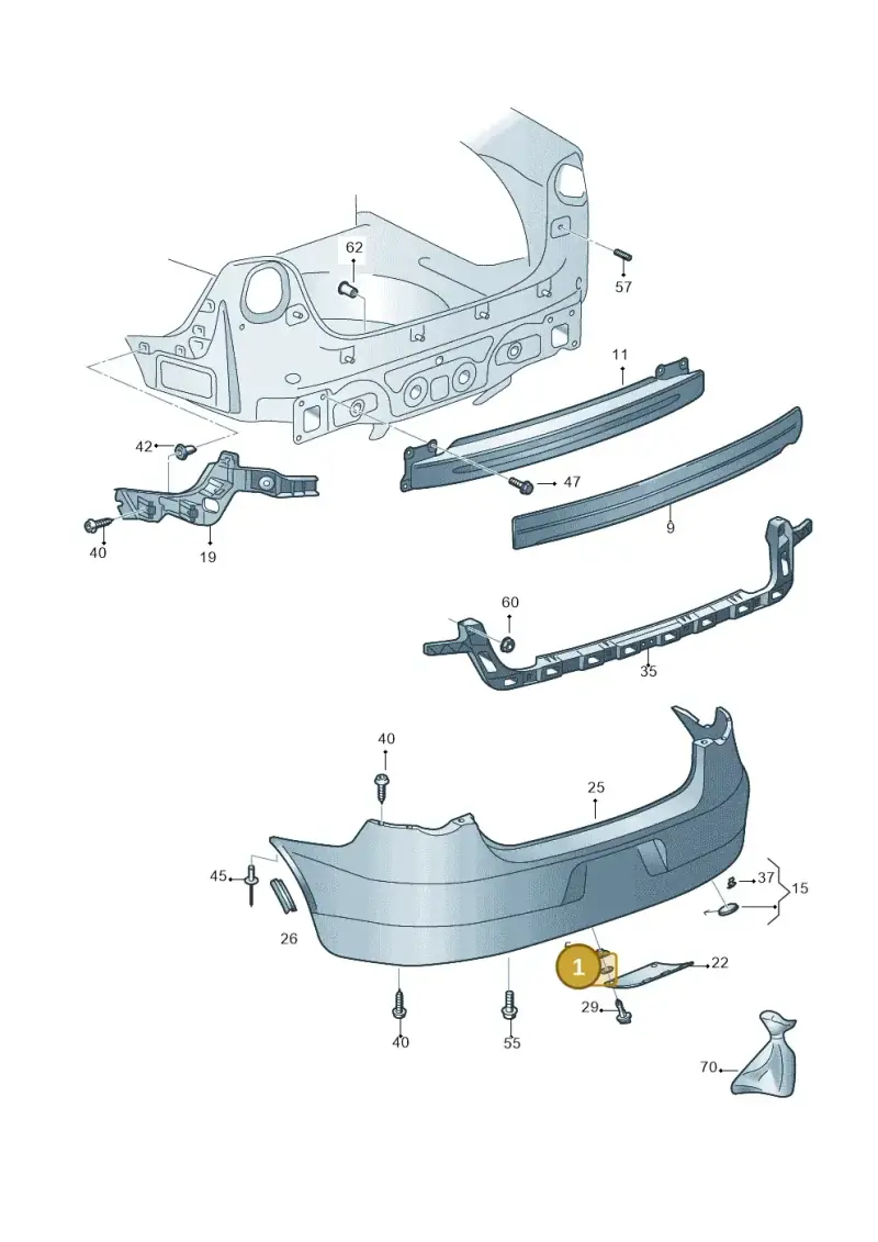 6N0129355 — Volkswagen EOS 2.0 (2008-2010) diagram 482807500, position 1