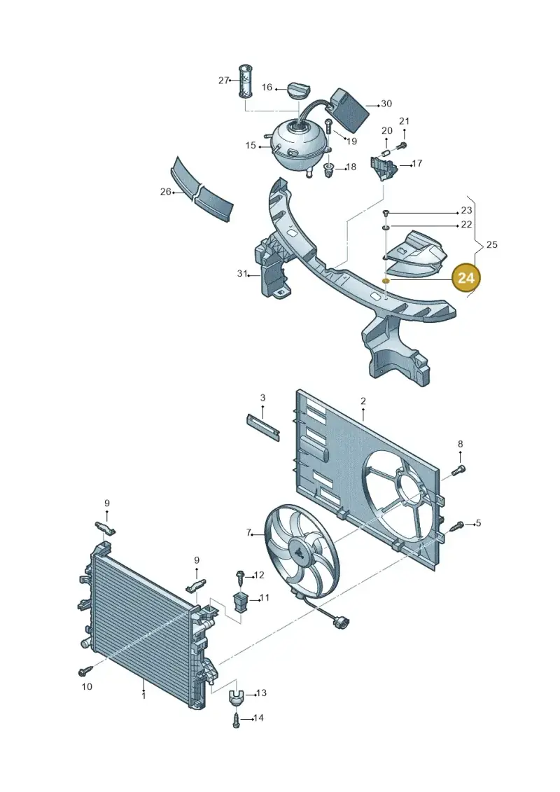 6N0129355 — Volkswagen Transp. caravelle (2011-2015) diagram 679121900, position 24