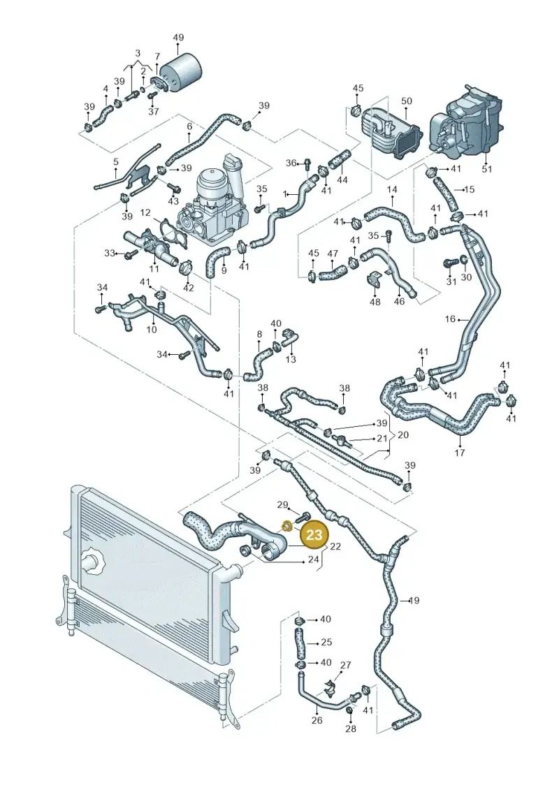 6N0129734 — Volkswagen Touareg (2003-2005) diagram 274121530, position 23