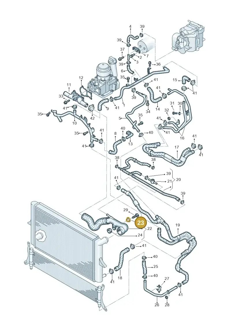 6N0129734 — Volkswagen Touareg (2003-2005) diagram 274121550, position 23