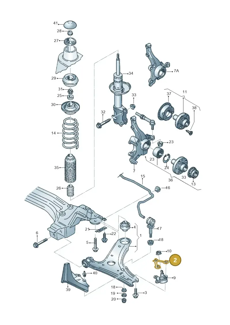 6N0407175A — Volkswagen LUPO/3L TDI (1998-2003) diagram 158407100, position 2
