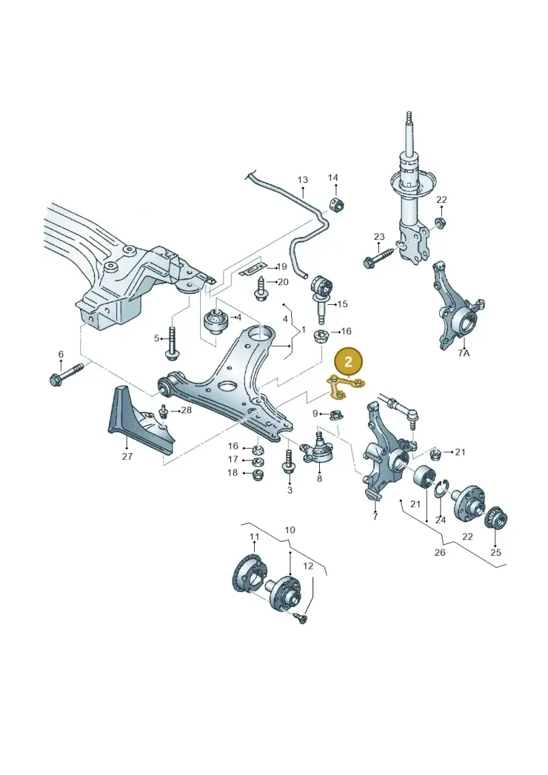 6N0407175A — Volkswagen POLO (1999-2001) diagram 240407100, position 2