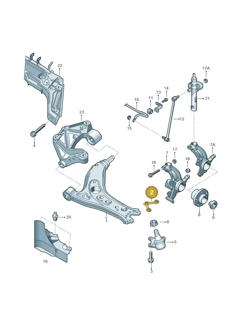 6N0407175A — Volkswagen FOX                  M.05> (2005-) diagram 253407100, position 2