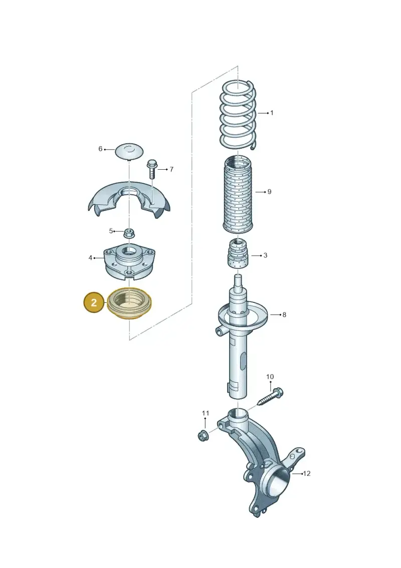 6N0412249E — Volkswagen POLO-BRASIL (2002-2006) diagram 253411100, position 2