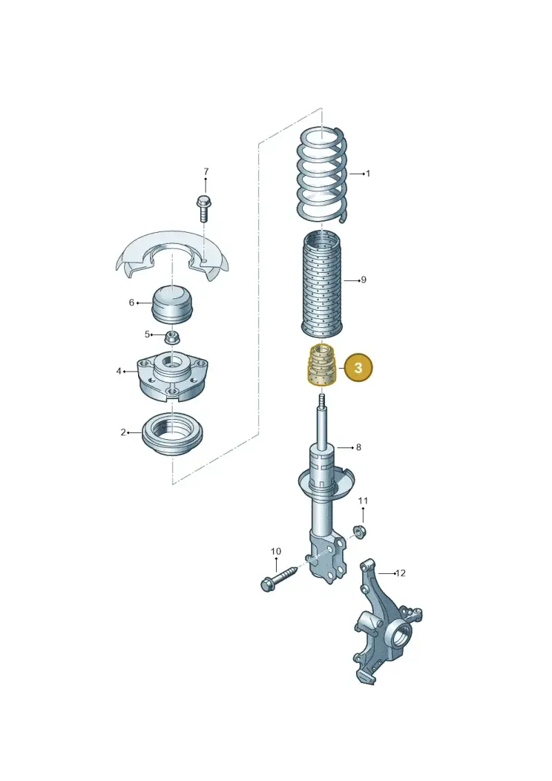 6N0412303A — Volkswagen POLO (1999-2001) diagram 240411100, position 3