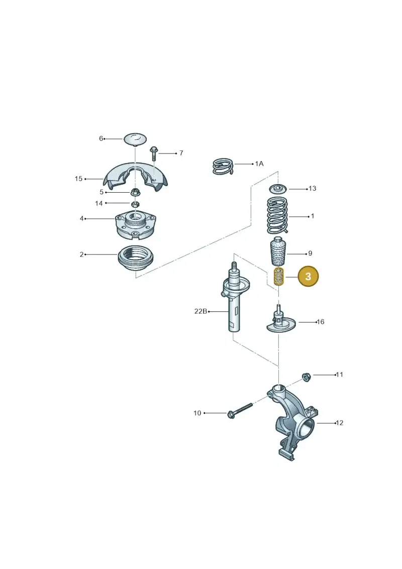 6N0412303A — Volkswagen Crossfox (2014-2021) diagram 558411100, position 3