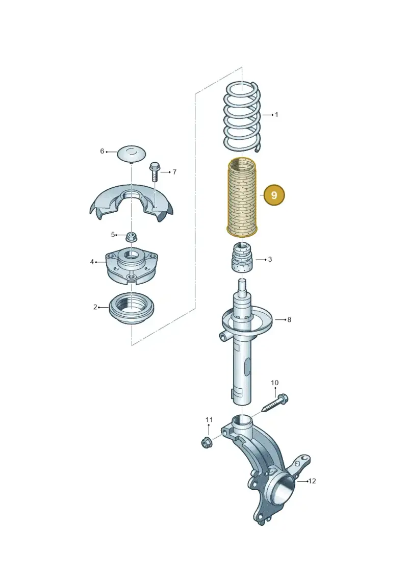 6N0413175A — Volkswagen Caddy kombi (2015-2020) diagram 253411100, position 9