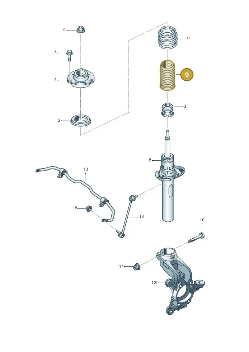 6N0413175A — Volkswagen Beetle (2016-2019) diagram 692411000, position 9