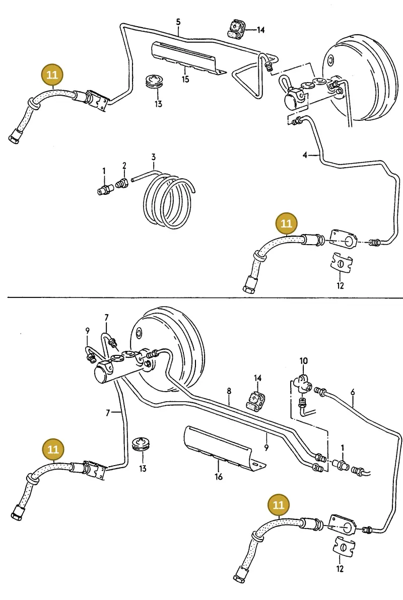 6N0611701B — Volkswagen Passat (1994-1997) diagram 084083000, position 11