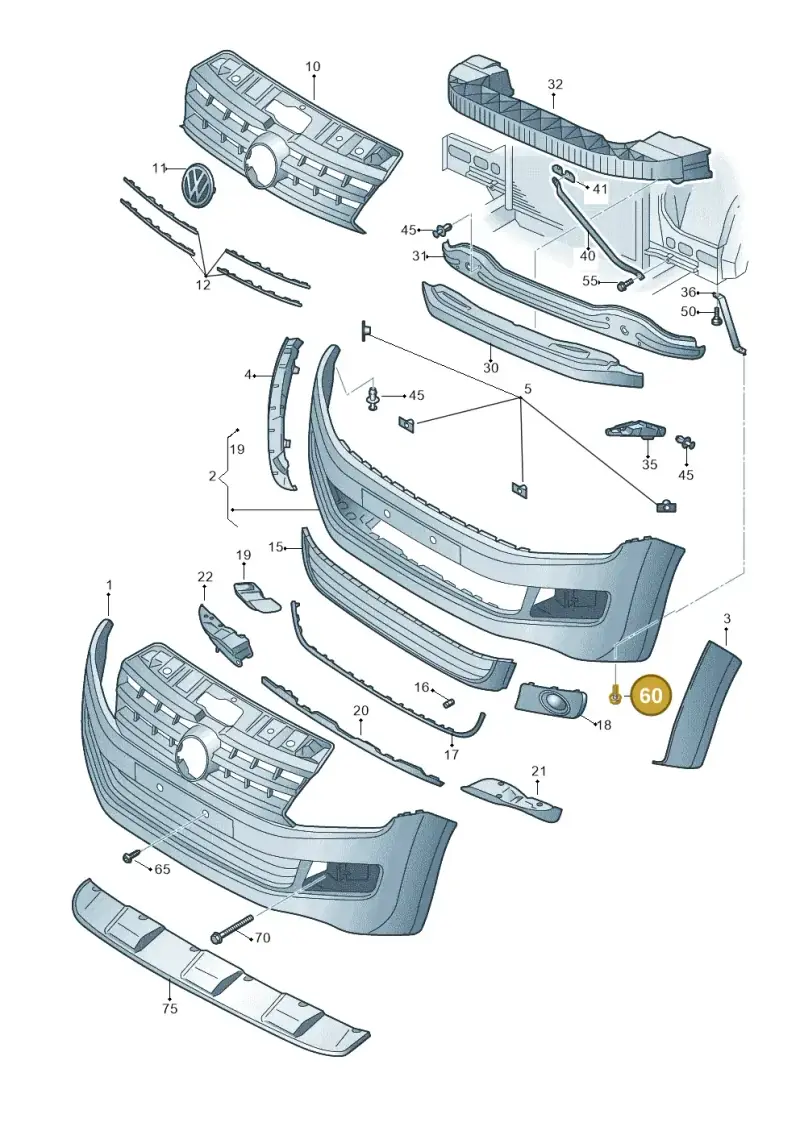 6N0807199 — Volkswagen Amarok twin cab (2012-2016) diagram 749807000, position 60