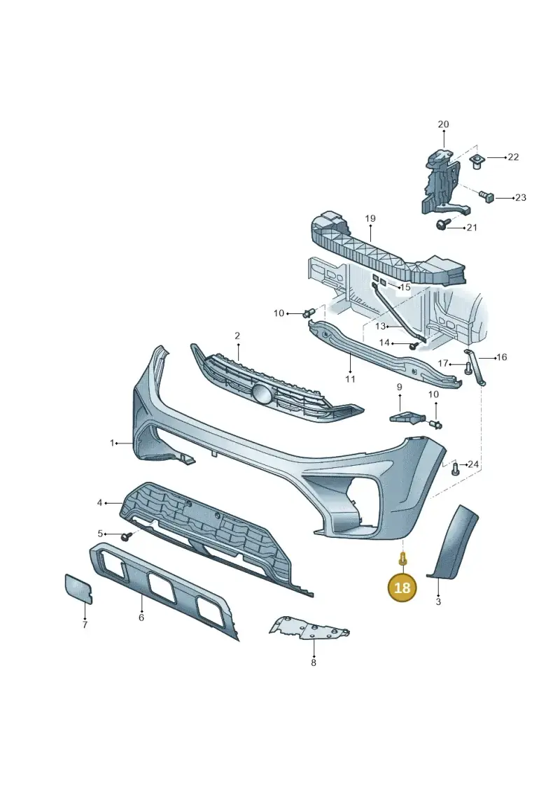 6N0807199 — Volkswagen Amarok twin cab (2022-) diagram 2ha807005, position 18