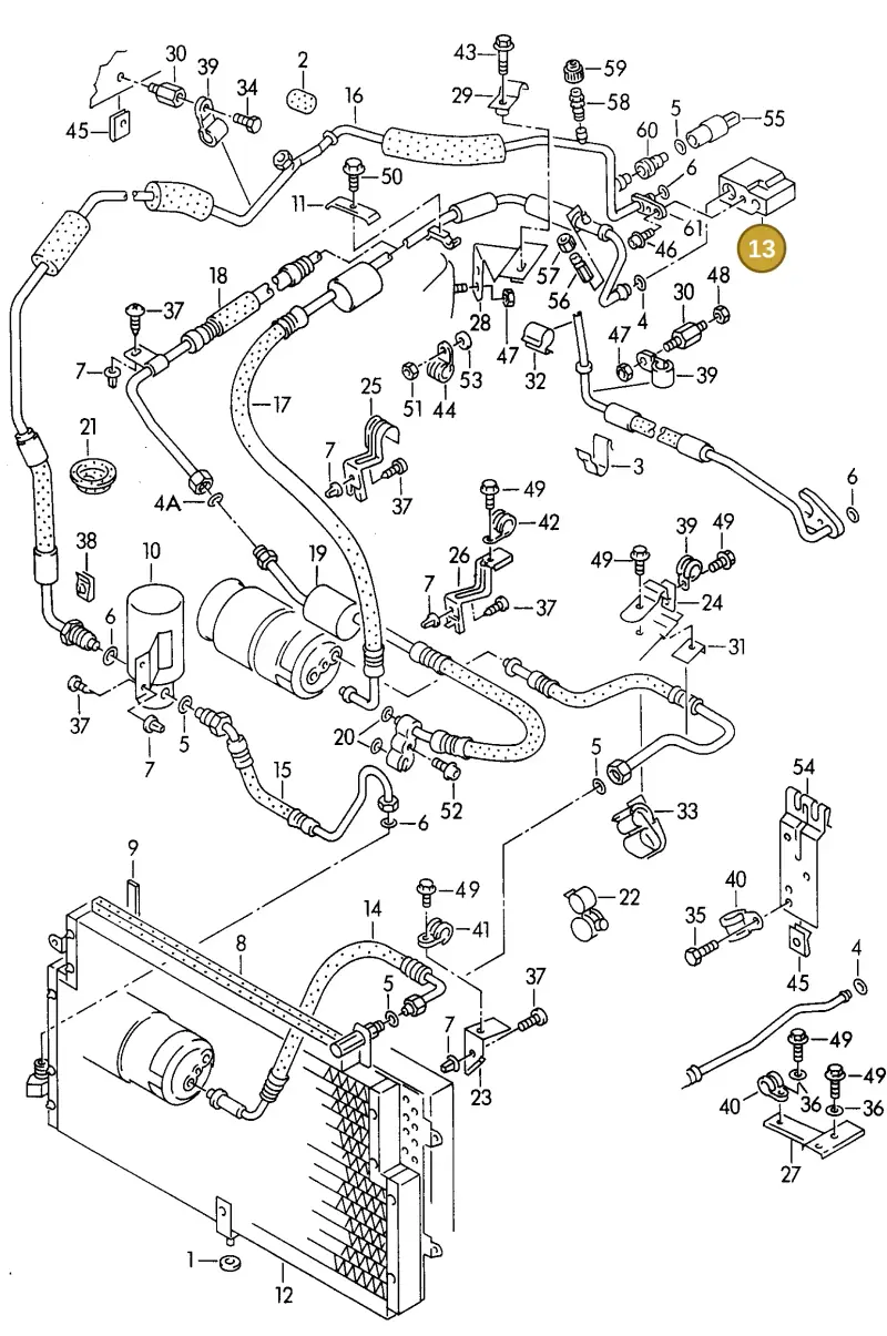 6N0820679C — Volkswagen Passat (1994-1997) diagram 147260410, position 13
