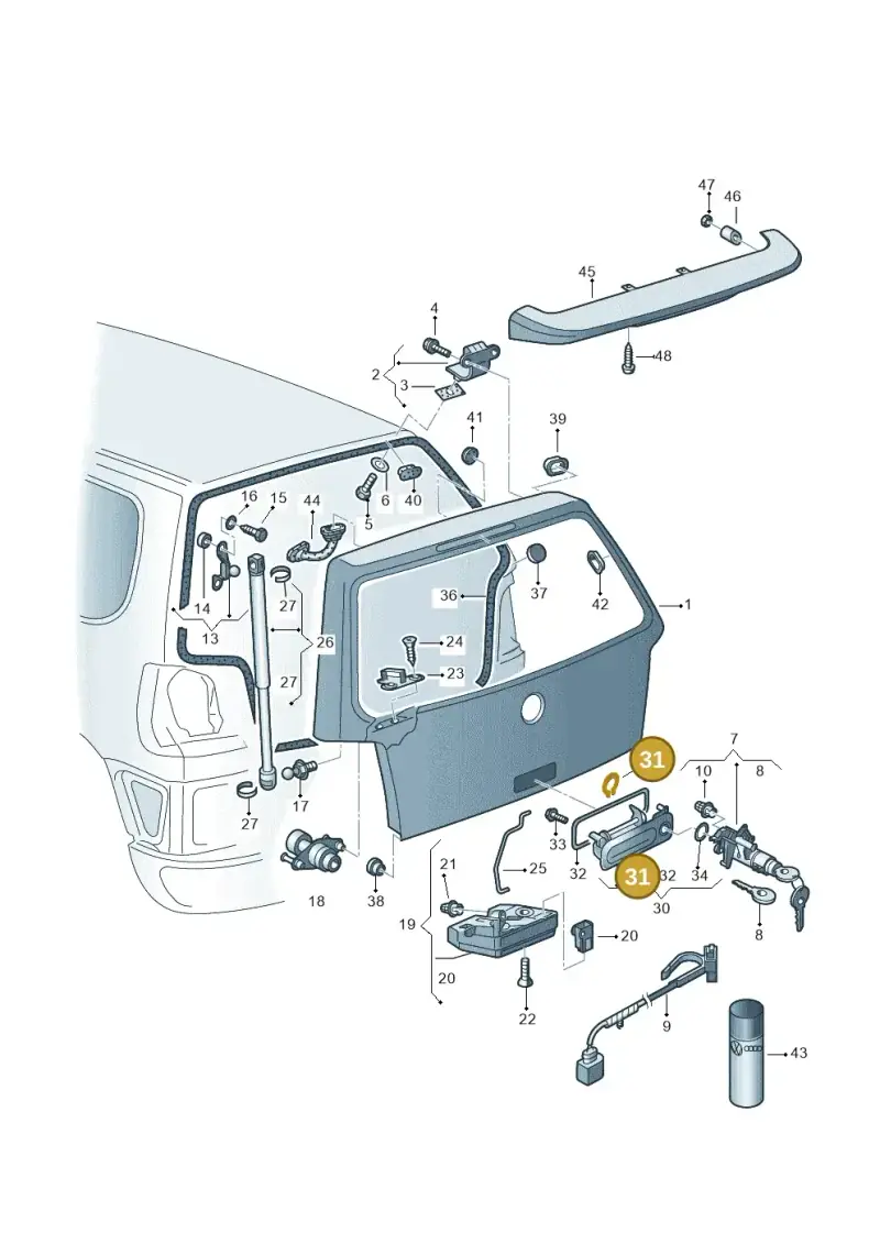 6N0827628 — Volkswagen POLO (1999-2001) diagram 240827200, position 31