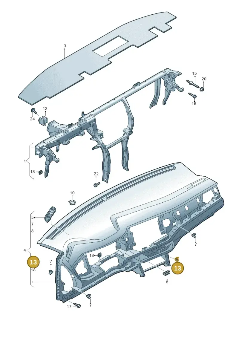 6N0867190A — Volkswagen Taigo (2021-2024) diagram 837857000, position 13
