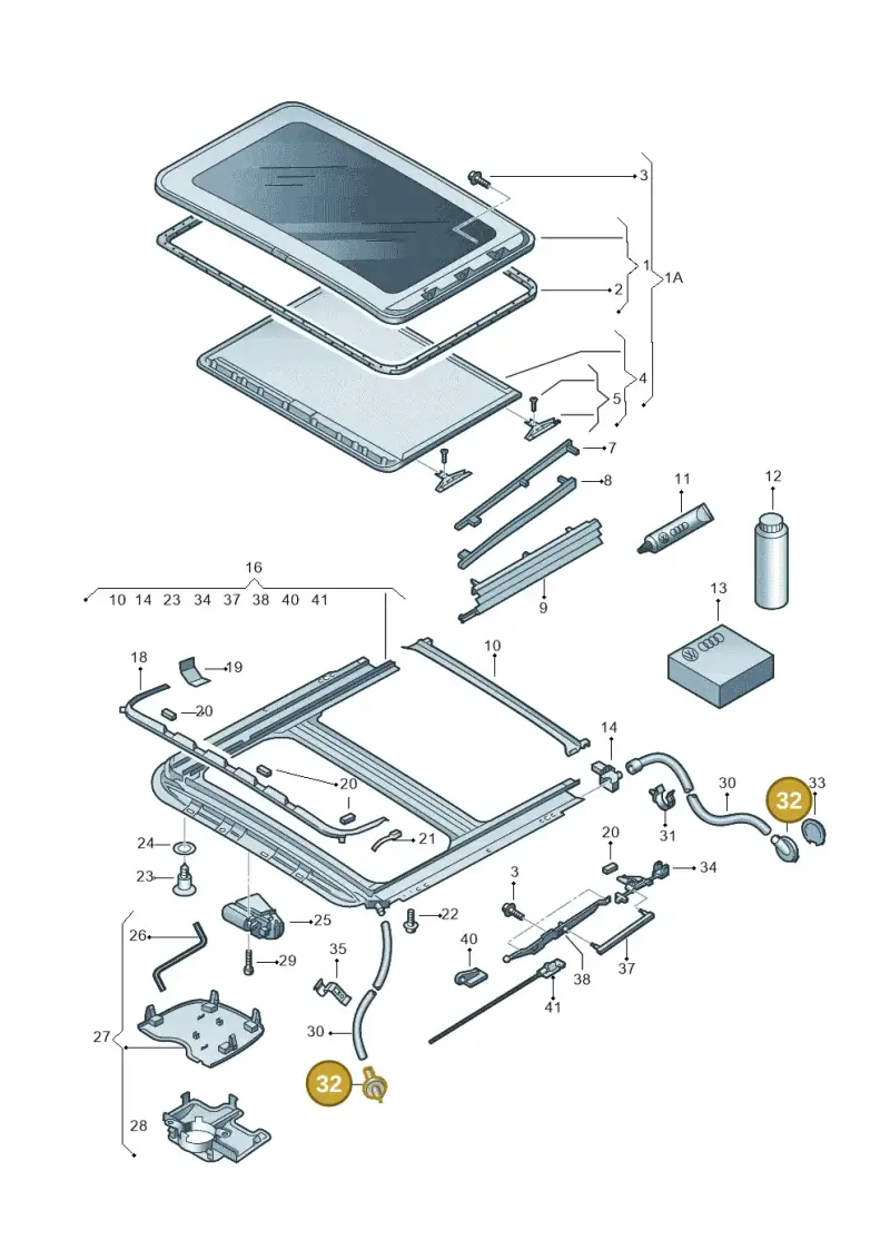 6N0877236 — Volkswagen POLO (1999-2001) diagram 203877000, position 32