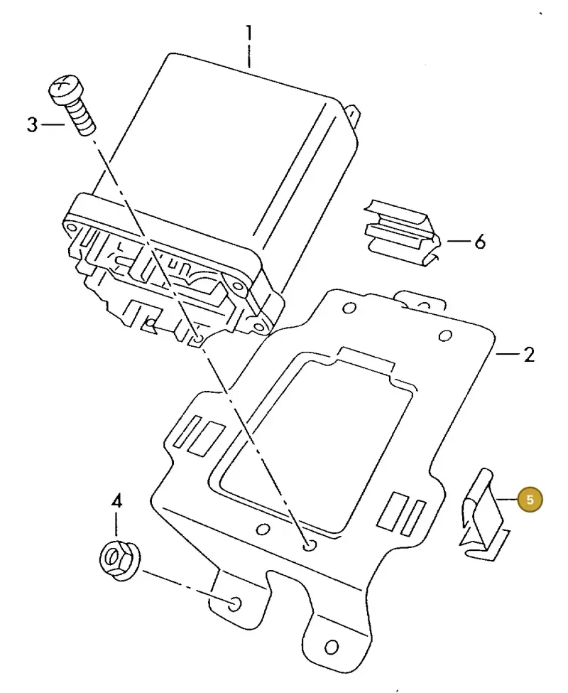 6N0906356 — Volkswagen LT, LT 4X4 (2003-2006) diagram 442906200, position 5