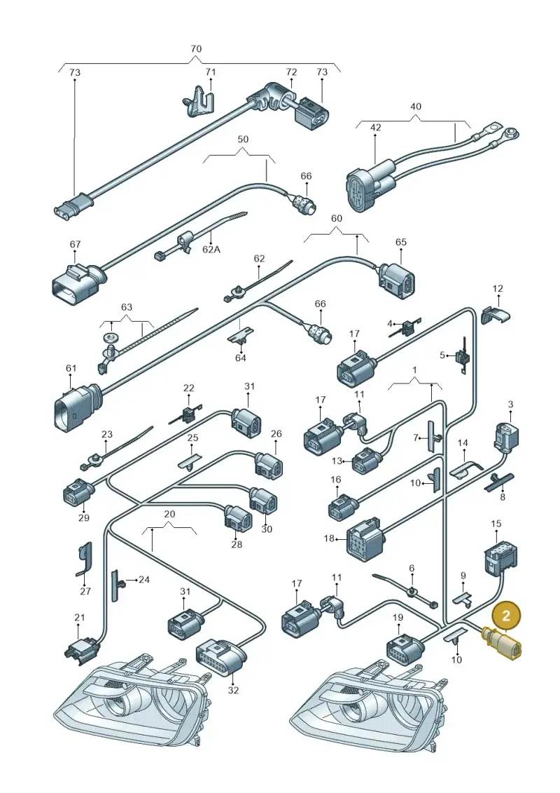 6N0927997A — Volkswagen Amarok twin cab (2012-2016) diagram 683971600, position 2