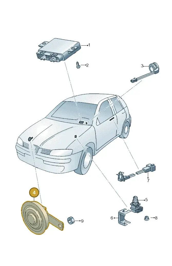 6N0951101L — Volkswagen FOX                  M.05> (2005-) diagram 238951200, position 4