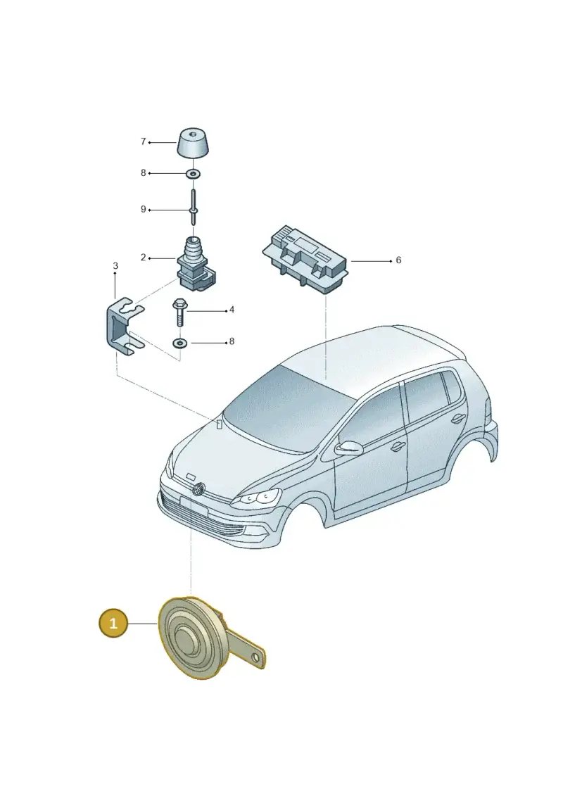 6N0951101L — Volkswagen Crossfox (2014-2021) diagram 558951200, position 1