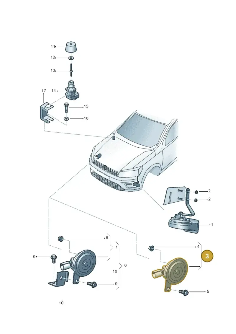 6N0951101L — Volkswagen Voyage (2016-2023) diagram 565951200, position 3