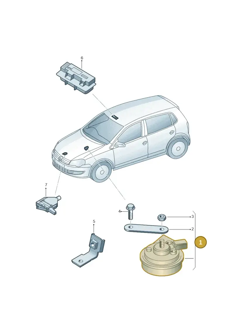 6N0951101L — Volkswagen Polo Vivo (2014-2017) diagram 701951200, position 1