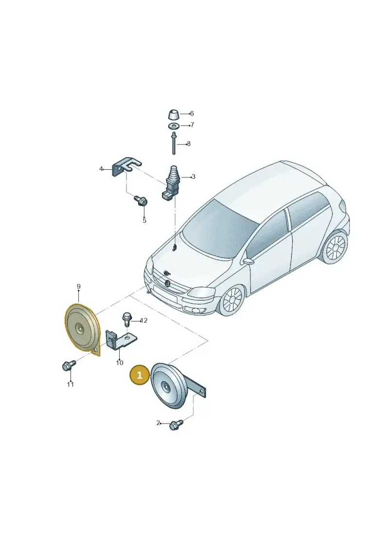 6N0951101L — Volkswagen Spacefox (2014-2019) diagram 799951200, position 1