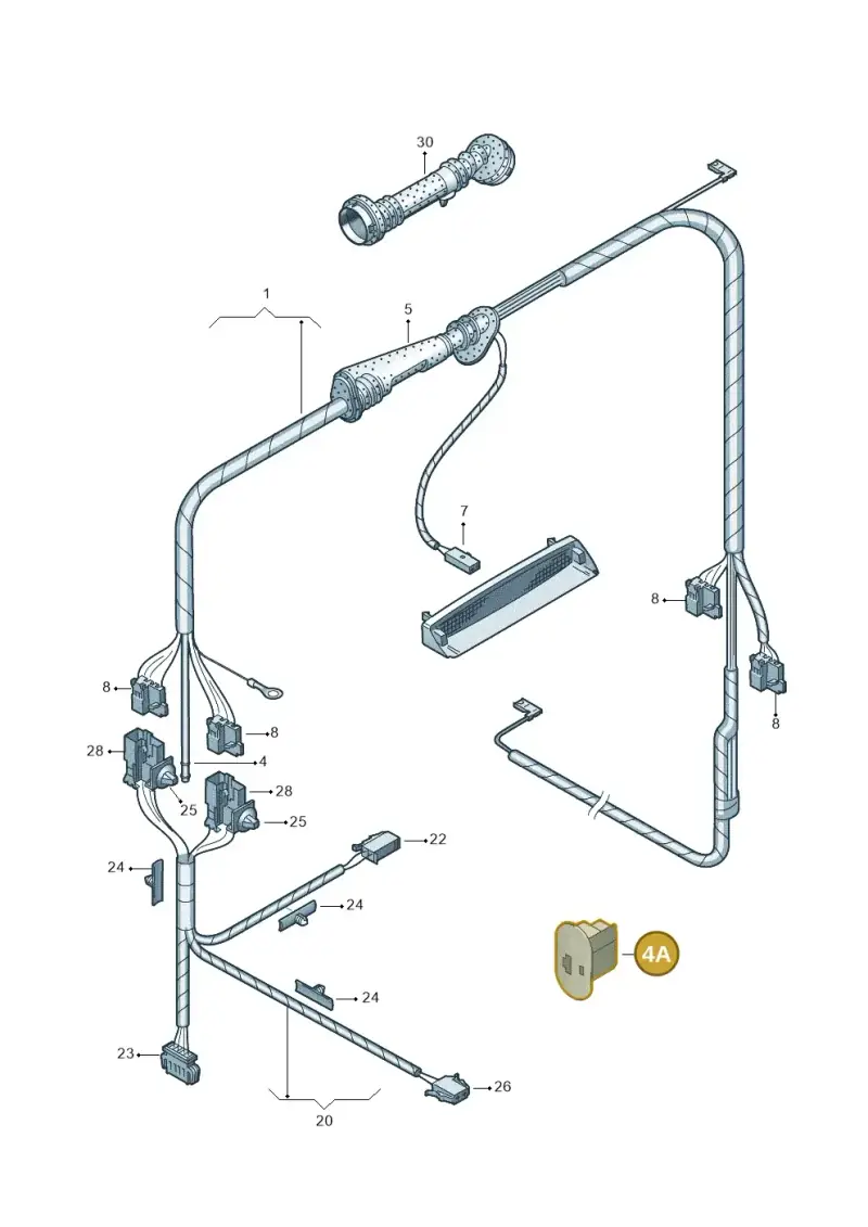 6N0971701 — Volkswagen LUPO/3L TDI (2003-2005) diagram 231972820, position 4A