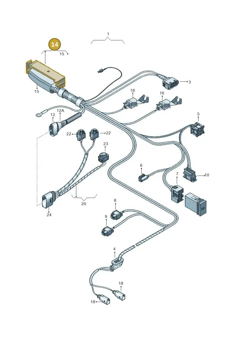 6N0973047 — Volkswagen SHARAN/4MOTION (2002-2005) diagram 245972800, position 14