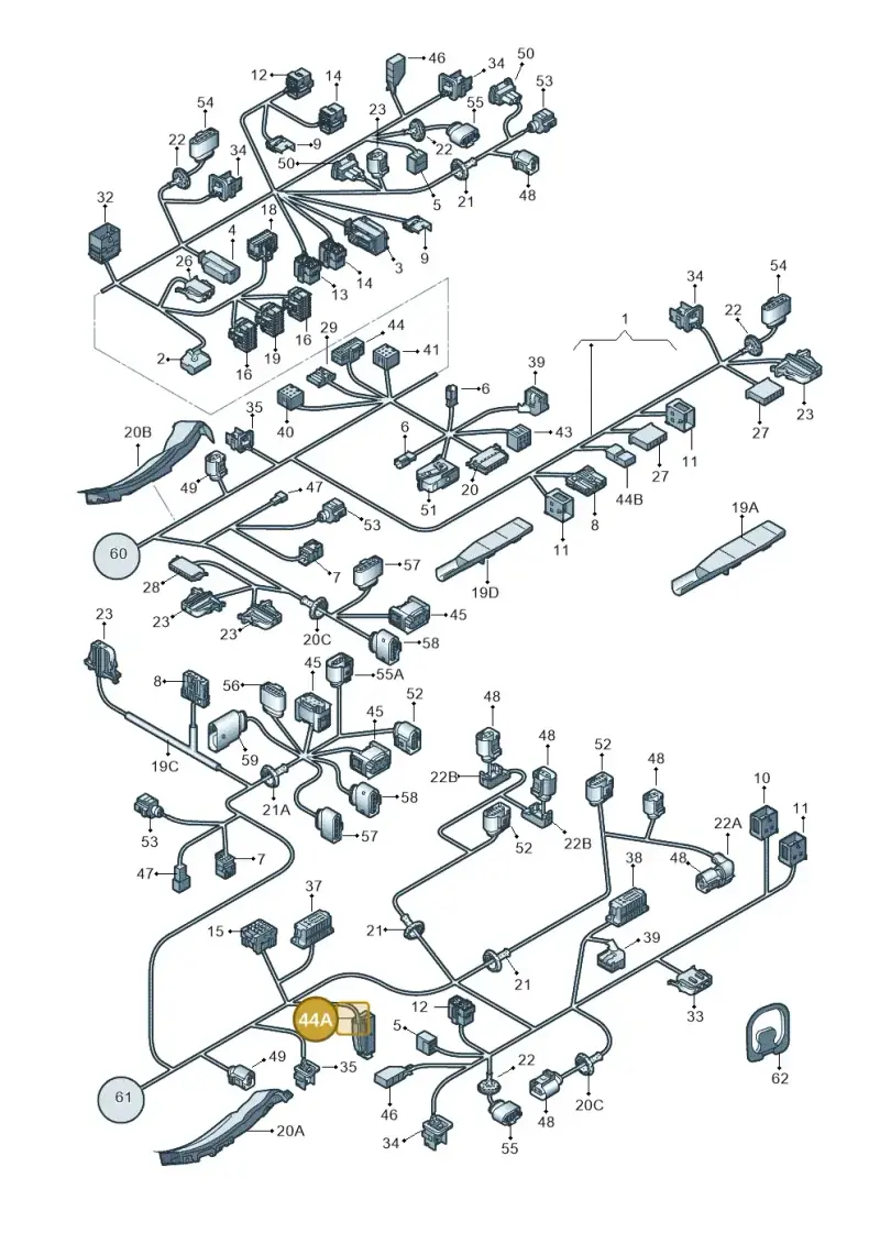 6N0973047 — Volkswagen Touareg                08> (2007-) diagram 274971830, position 44A