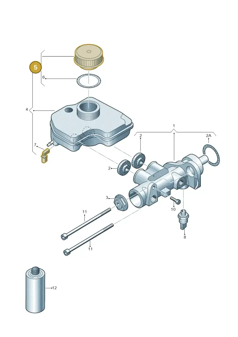 6N1611349B — Volkswagen Phaeton 4motion (2010-2016) diagram 258611100, position 5