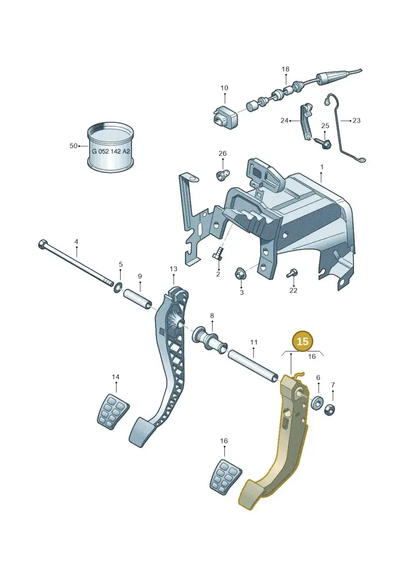 6N1721141A — Volkswagen LUPO/3L TDI (2003-2005) diagram 158721250, position 15