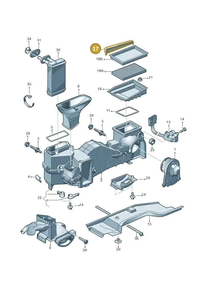 6N1815645A — Volkswagen Jetta/Wagon (2002-2006) diagram 194819200, position 17