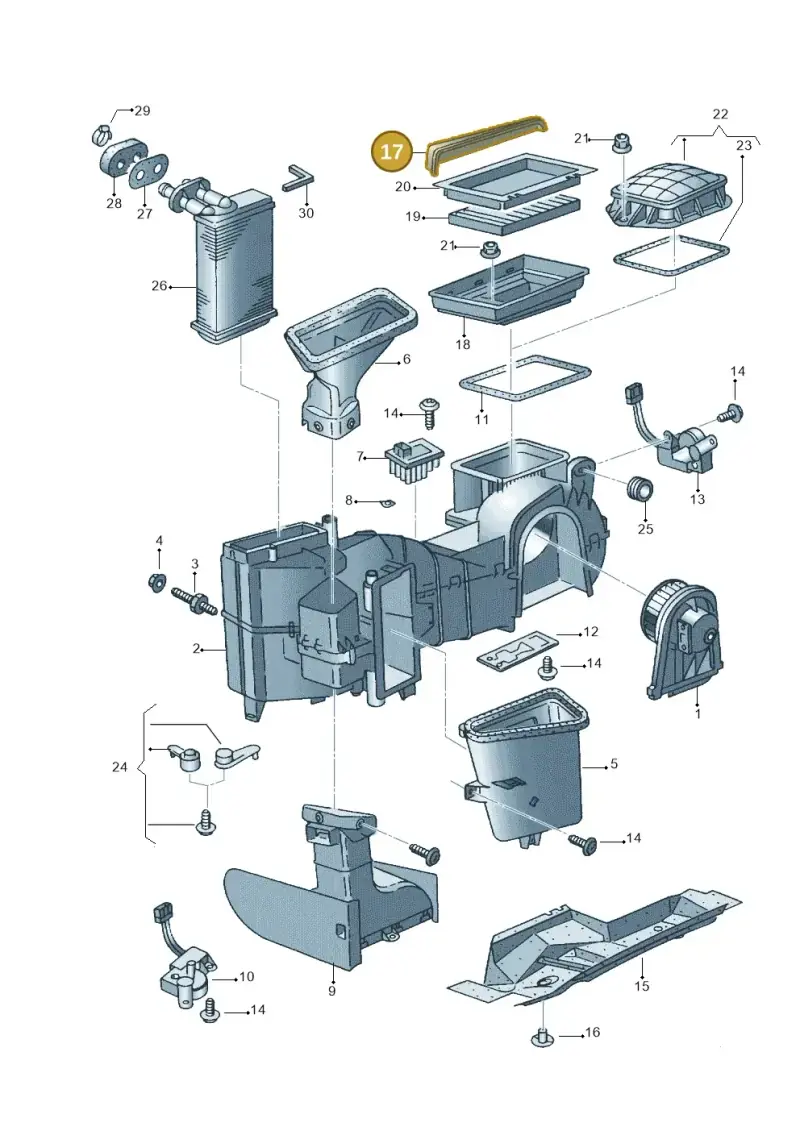 6N1815645A — Volkswagen CADDY-KOMBI/KASTENW.   06> (2005-) diagram 238819200, position 17