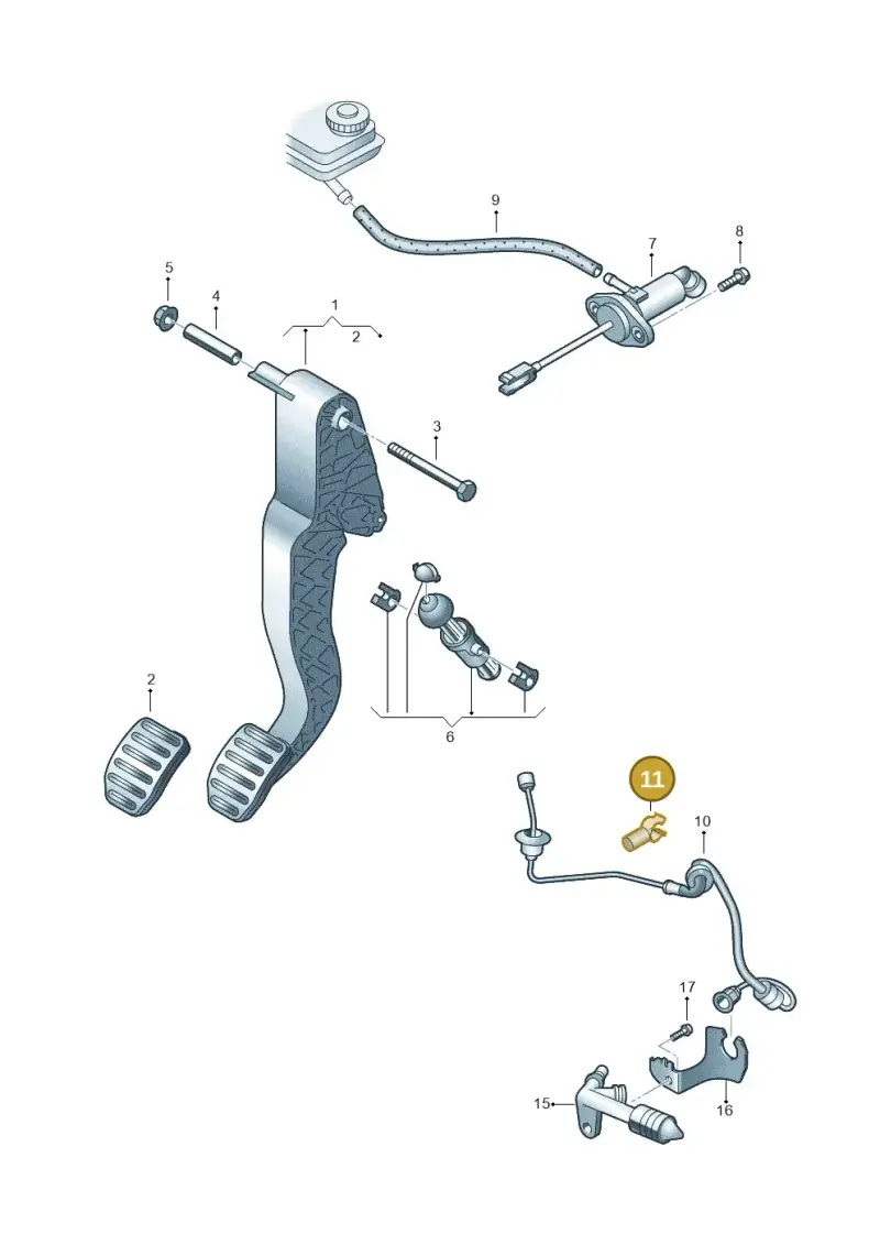 6N2721488 — Volkswagen Phaeton (lang) (2003-2006) diagram 258721600, position 11