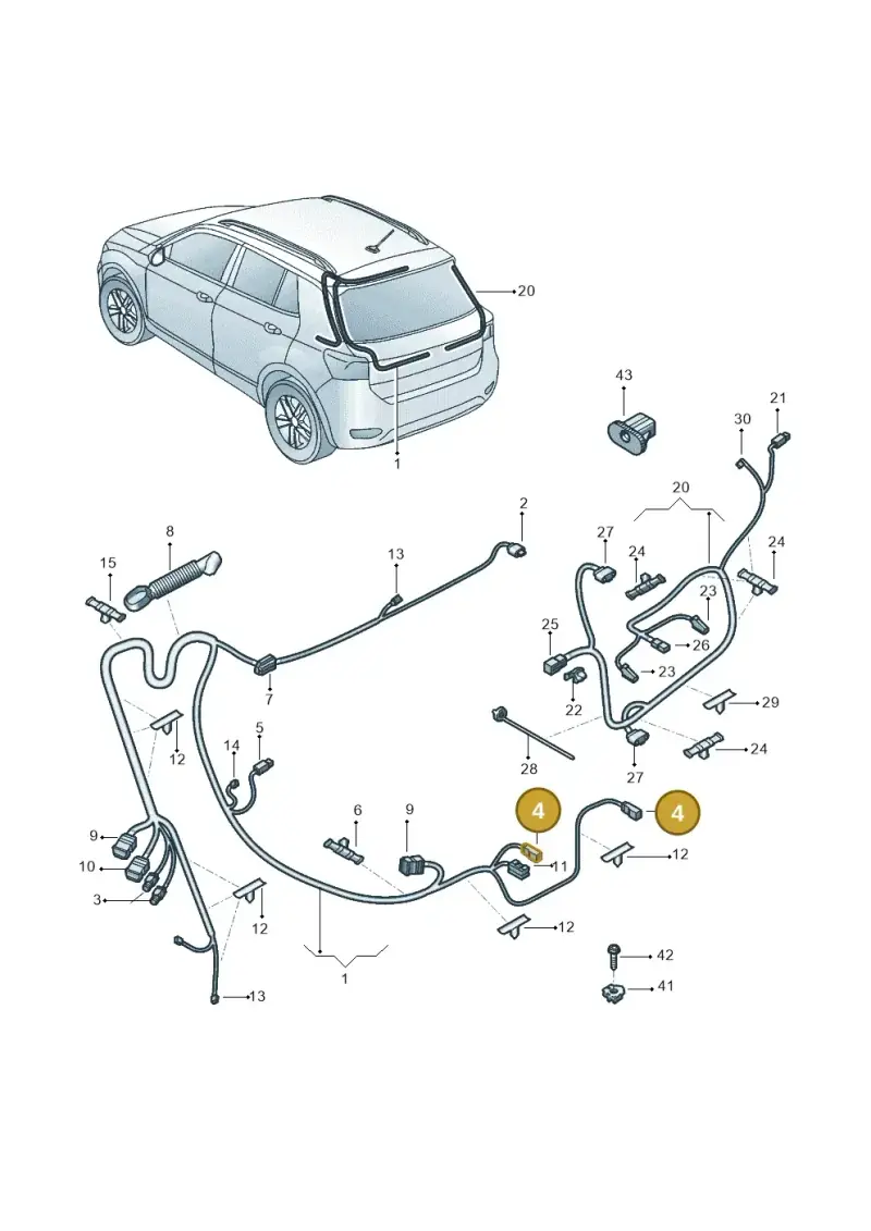 6Q0035576F — Volkswagen T-Cross 1,0 (2019-) diagram 581972050, position 4