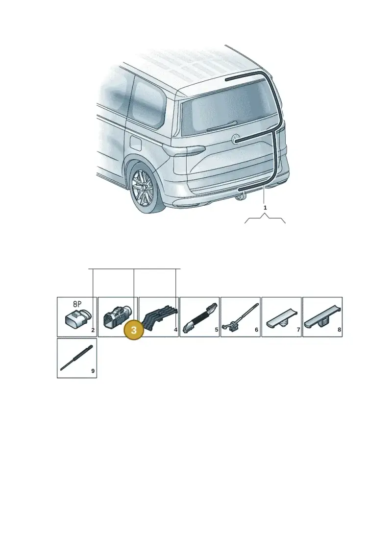 6Q0035576F — Volkswagen Multivan (2021-2025) diagram 7t0972820, position 3