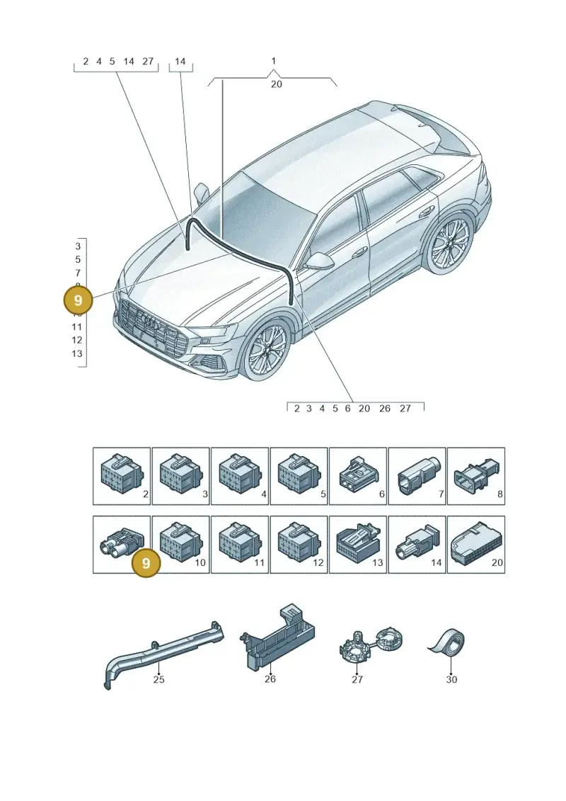 6Q0035671K — Audi RS Q8 Quattro (2019-) diagram 429971900, position 9