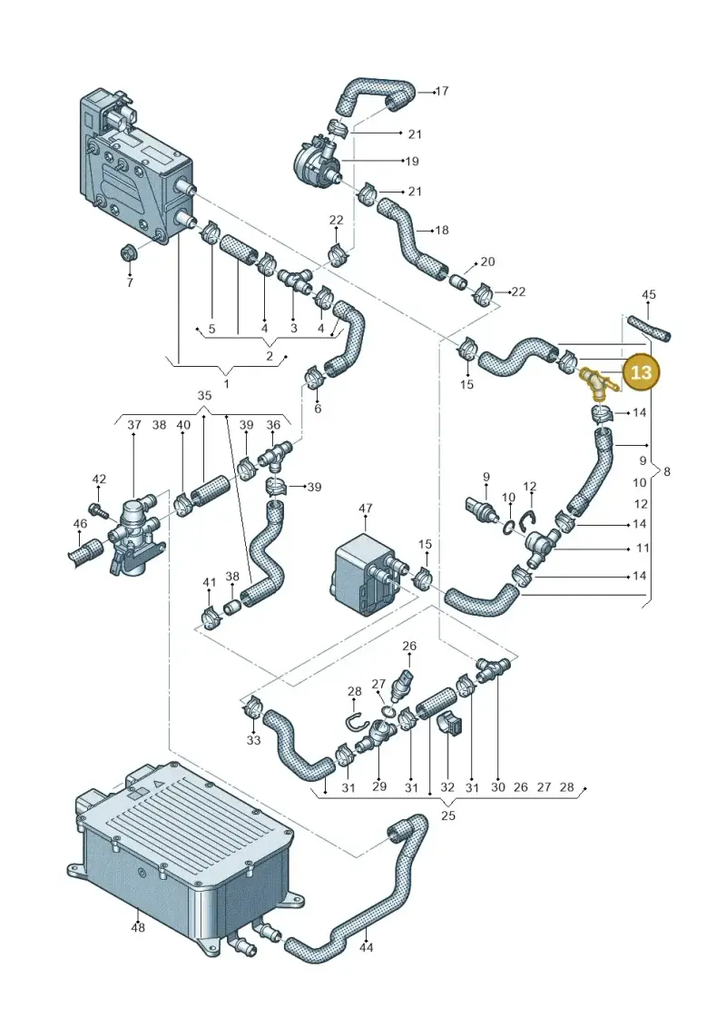 6Q0121087B — Volkswagen E-Crafter 35 (2018-2024) diagram 599819600, position 13