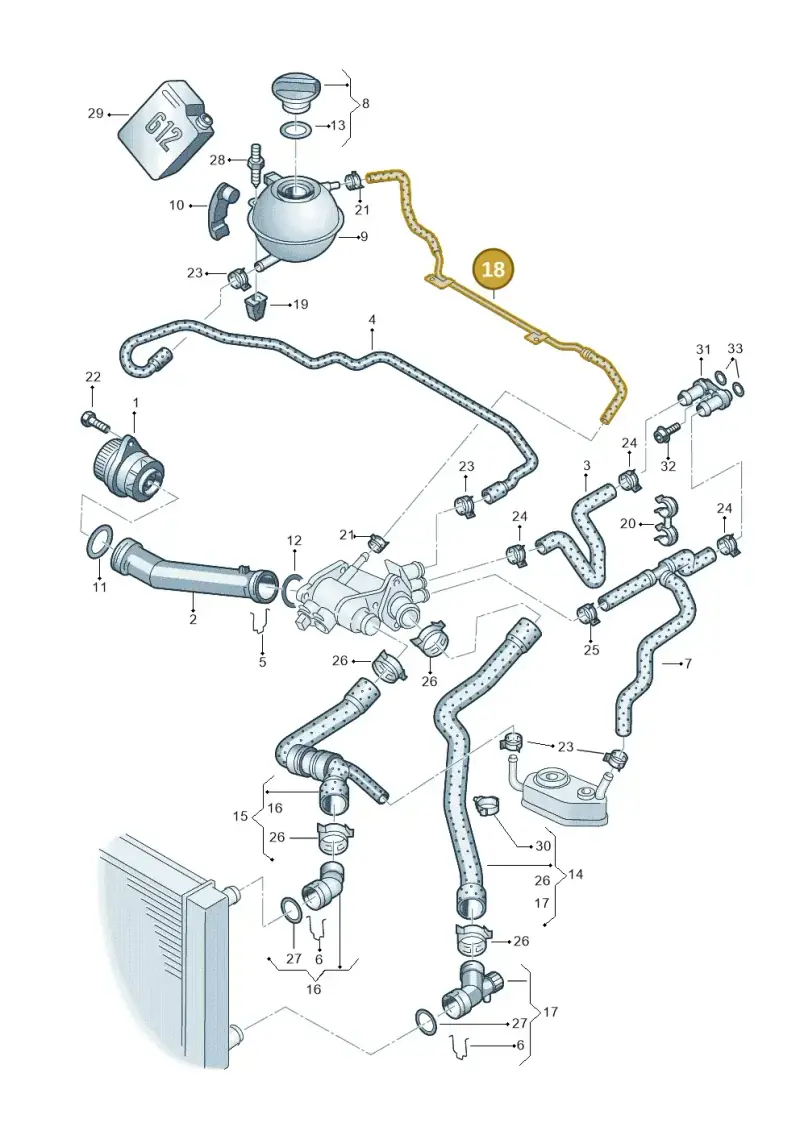 6Q0122447BD — Volkswagen POLO (2001-2005) diagram 253121250, position 18