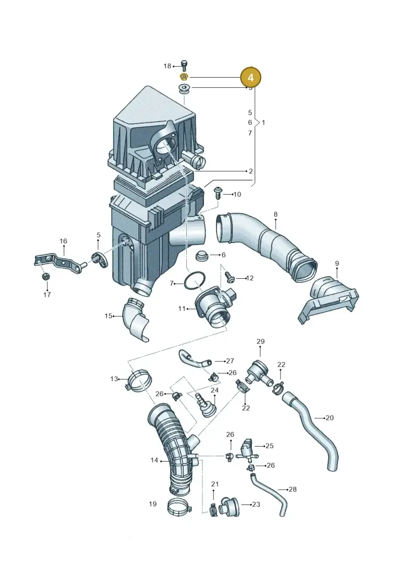 6Q0129266 — SEAT IBIZA                  06> (2005-) diagram 254129150, position 4
