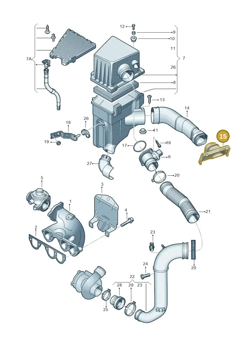 6Q0129621B — Volkswagen Polo (2008-2009) diagram 253129200, position 15