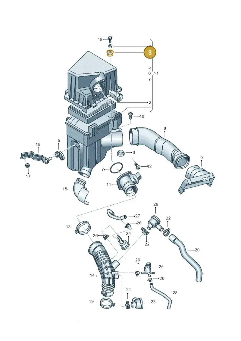 6Q0129669 — SEAT IBIZA                  06> (2005-) diagram 254129150, position 3