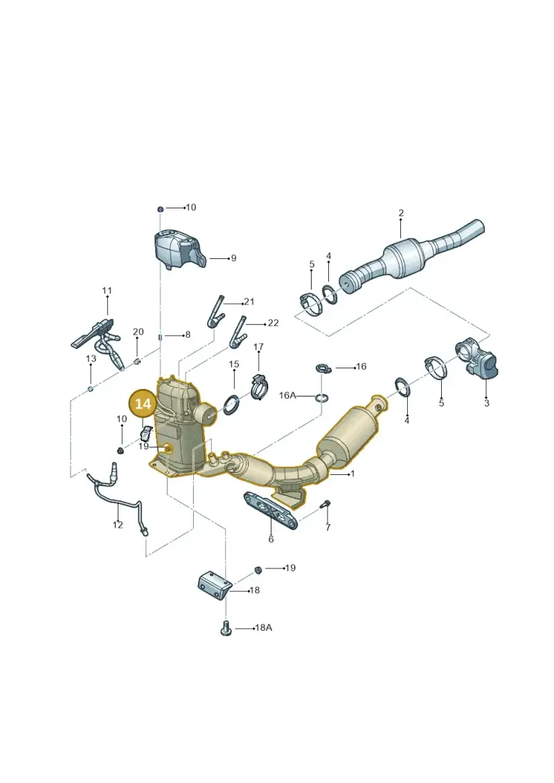 6Q0131649 — Volkswagen Jetta variant (2009-2014) diagram 685253700, position 14