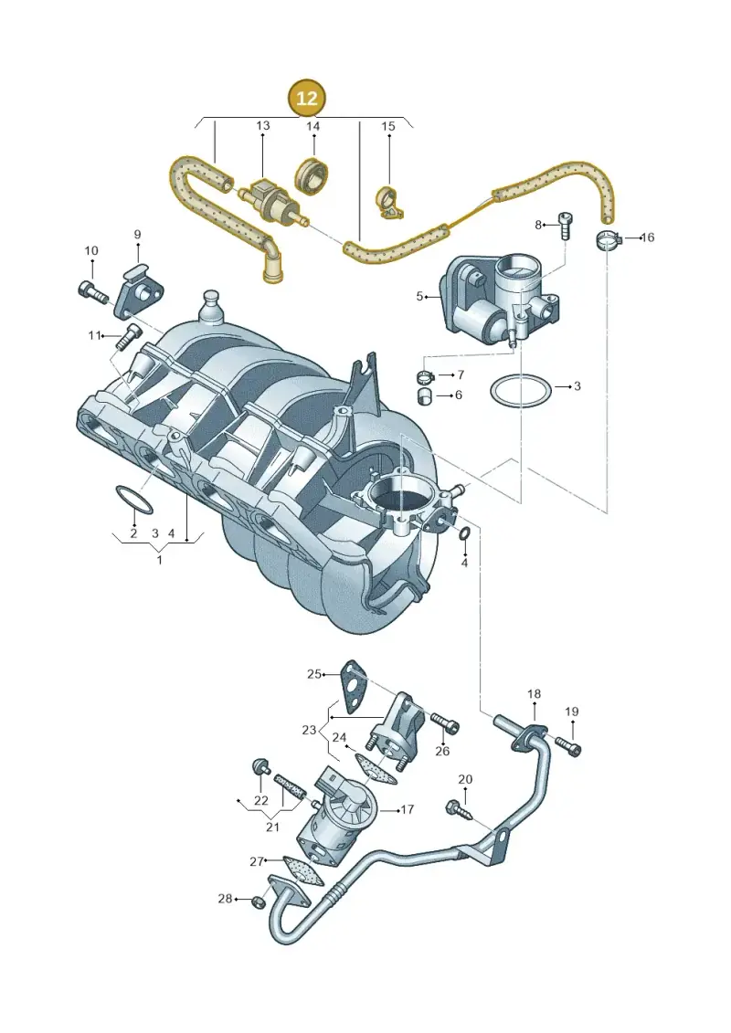 6Q0133352AM — Volkswagen POLO (2005-) diagram 253133320, position 12