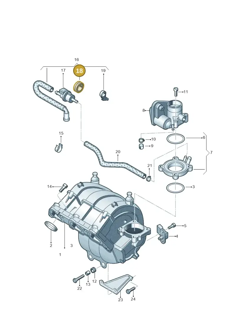 6Q0133459A — Volkswagen Polo (2008-2009) diagram 253133200, position 18